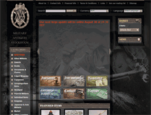 Tablet Screenshot of military-antiques-stockholm.com